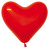 28cm Heart Shape Red Latex Balloons 12pk