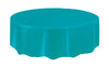 Teal Unique Plastic Tablecover Round 213cm Diameter