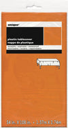 Orange Plastic Tablecover Rectangle 137cm X 274cm