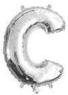 Silver "A"-"Z" Alphabet/Letters 35cm Foil Balloons Air Filled Only