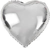 Heart Shape 45cm Foil Balloon - Silver