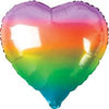 Heart Shape 45cm Foil Balloon - Rainbow