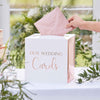 Wish Well Wedding Rose Gold / White Card Box