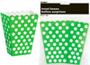 Lime Green Dots Paper Treat / Popcorn  Boxes Loot Bags