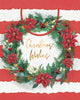 Medium Christmas Wreath Print Gift Paper Bag