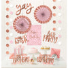 Happy Birthday Room Rose Gold Blush Party Decoration Kit Value Pack