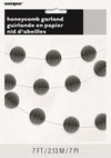 Honeycomb Ball Garland Party Decorations - Silver