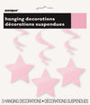 Star Hanging Swirl Decorations - Light Pink