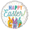 Happy Easter Cute Bunnies Anagram 45cm Foil Balloon