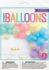 Balloon Garland Arch Kit -Pastel With Confetti