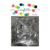 Metallic Silver 2cm Foil Confetti 28g