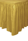 Gold Plastic Tableskirt 4.3m