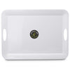 MELAMINE TRAY WITH HANDLES LARGE 50X38CM WHITE