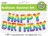 "Happy Birthday" Rainbow Foil Balloon Kit Banner