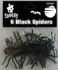 6Pk Black Spiders