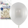 Metallic White 30cm Balloons 25pk