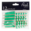 Green Cocktail Umbrella Picks Pack of 12