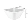 25CM Large White Square Melamine Salad Bowl