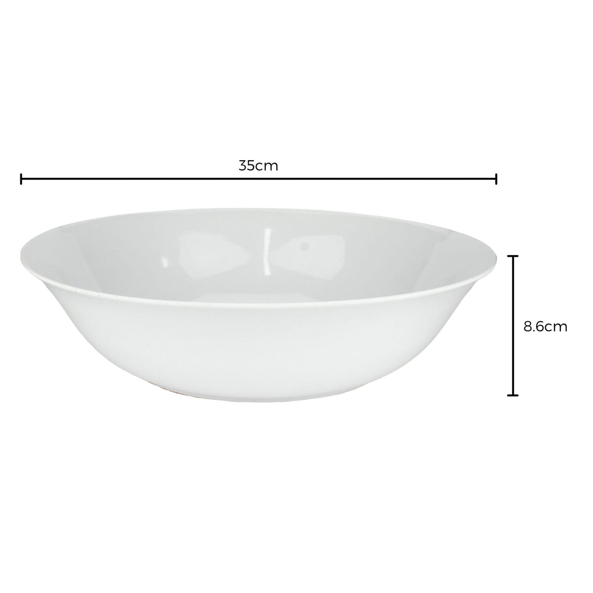 35cm White Round Melamine Bowl – Top Party Supplies, Hoppers Crossing ...