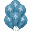 Sempertex Chrome/Reflex Blue 30cm Latex Balloons Pack of 12