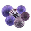 6Pk Haning Fans Decorations Value Pack- Purple