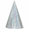 Silver Holographic Foil Party Hats