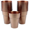 Rose Gold Reusable Plastic Drinking Cups 20pk