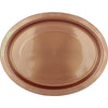 Rose Gold Reusable Oval Plastic Plates 20pk