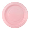 Light Pink Small Reusable Round Plastic Plates 20pk