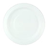 White Small Reusable Round Plastic Plates 20pk