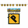 "Party Zone" Construction Theme Party Garland Banner