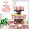 3 Tiers Pink Cardboard Cupcake Stand