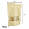 Zip Lock Brown Bags 16CM x 22CM 6PK