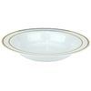 Gold Dual Trim Small White  Plastic Bowls