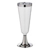 12pk Champagne Silver Trim Plastic Glasses