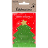 Merry Christmas Plastic Small Treat Bag with Tie Pack of 12