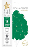 Sempertex Matte Forest Green Latex 30cm Balloon 18pk