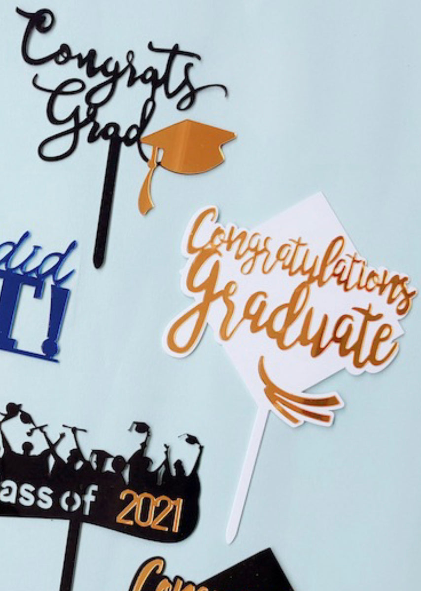 Congratulations Graduate Acrylic Cake Topper – Top Party Supplies ...