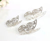 Metallic Silver 12pcs 3D Butterfly  Wall Decoration Cake Topper Balloon Sticker Kit