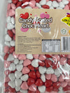 Lolliland Chocolate Candy Hearts 1kg- Red,White,Pink