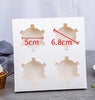 4 Holes Clear Cupcake Box