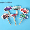 24pcs Cars Lightning McQueen Paper Cupcake Cake Toppers