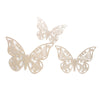 Metallic Silver 12pcs 3D Butterfly  Wall Decoration Cake Topper Balloon Sticker Kit