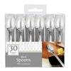 30Pk Silver Plastic  Mini Spoons