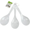 White  Kitchen Plastic Spoons 3Pk