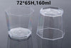 160ml Octagon Plastic Clear Dessert Cups 20pcs CH-26