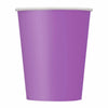 Violet Purple 270ml Paper Cups Pack of 8