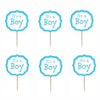 24pcs It’s A Boy Baby Shower Paper Cupcake Cake Toppers