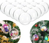 6cm Christmas Clear Plastic Ball Pack of 6