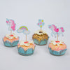 Unicorn Cupcake Paper Cake Toppers 24pk